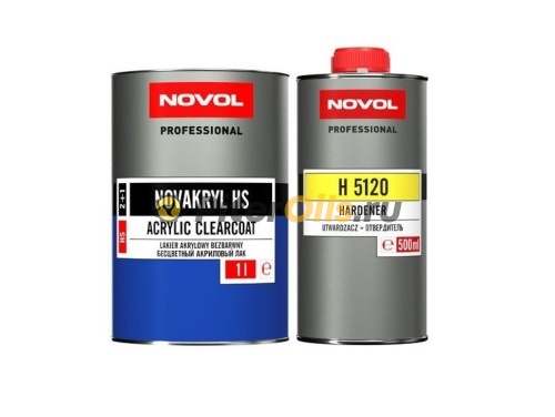 NOVOL Лак Новакрил HS 2+1 с отвердителем 1л+0,5л 38043 - 35631