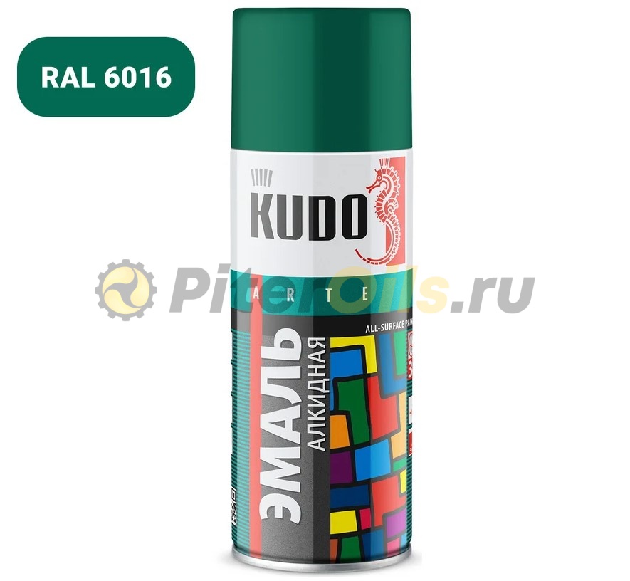 KUDO Краска спрей универсальная темно-зеленая (520мл) KU1007