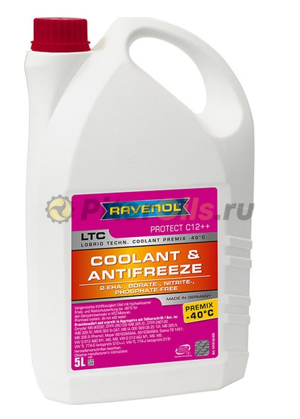 Антифриз RAVENOL LTC Protect C12++ Premix -40C (готовый) (5л) 1410126-005-01-999