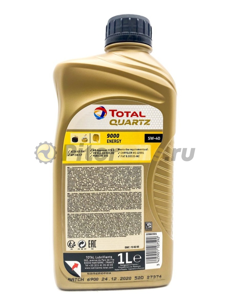 Total Quartz 9000 Energy 5W-40 SN/CF A3/B4 (1л) 10220301
