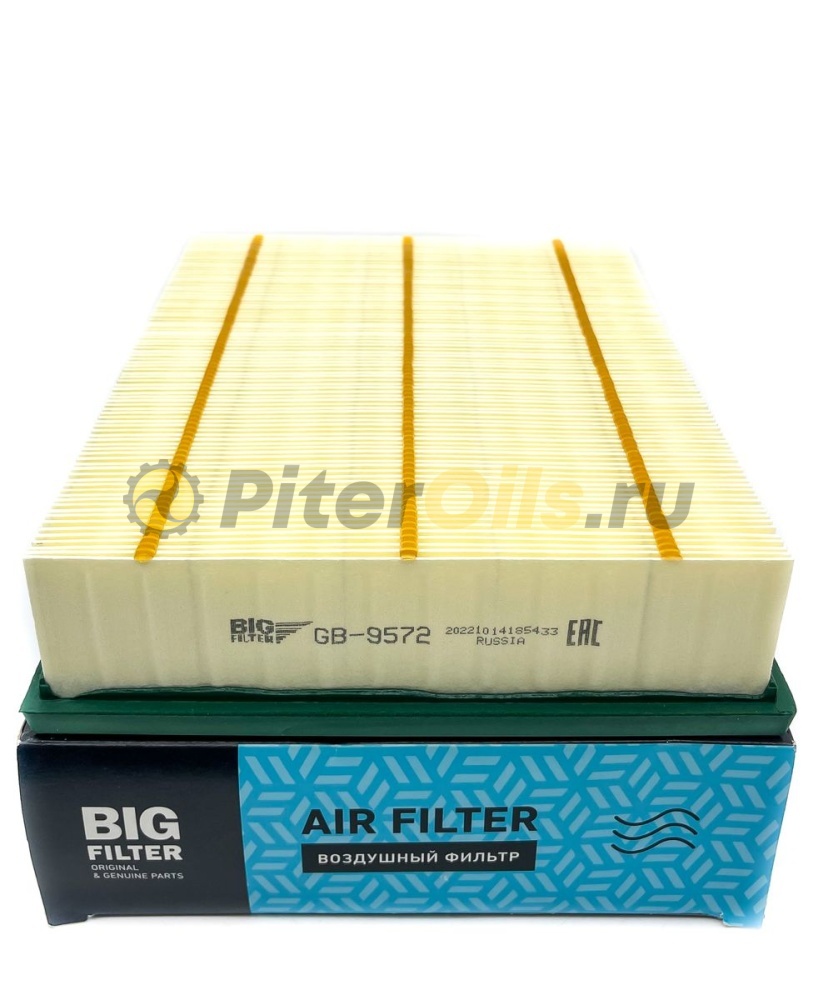 Фильтр воздушный BIG FILTER GB9572 (C29198, C29198/1) VW Transporter T4 прямоугольный с1996г