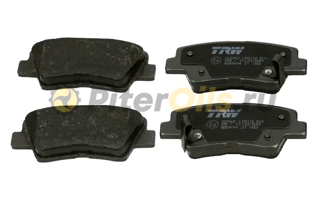 Дисковые тормозные колодки задние TRW GDB3494 (GDB3537) Hyundai Solaris 11-, Kia Rio III 11- 