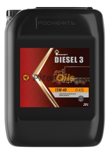Роснефть Diesel 3 15W-40 (20л) API CI-4/SL