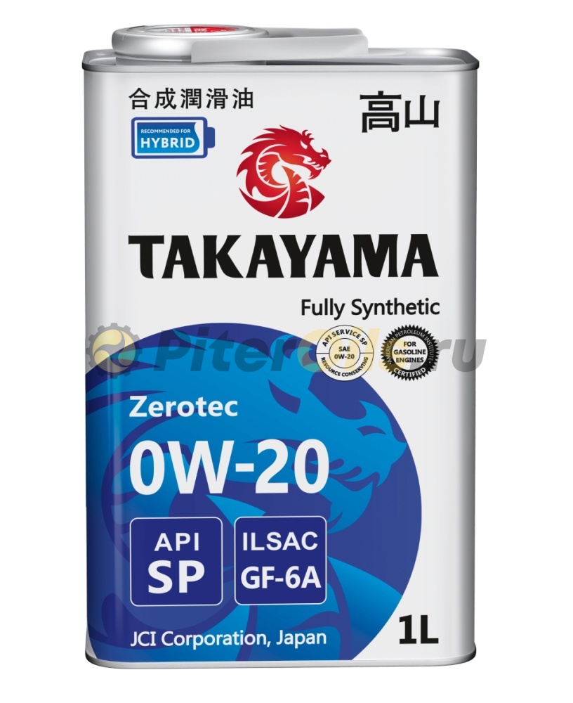 Масло TAKAYAMA SAE 0W20 ILSAC GF-6, API SP 1л