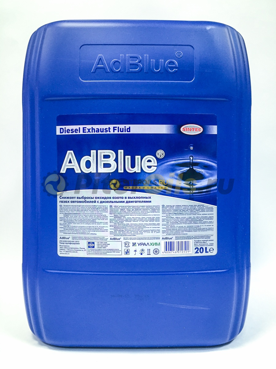 Мочевина водный раствор AdBlue SCR Sintec (20л) 805