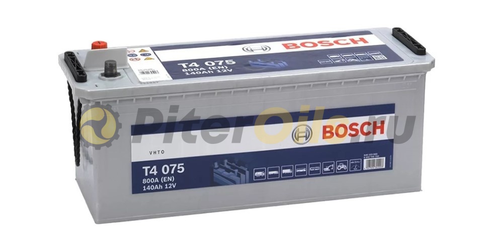 Аккумулятор BOSCH T4 [12V 140Ah 800А 513x189x223 + слева, необслуж.] 0092T40750