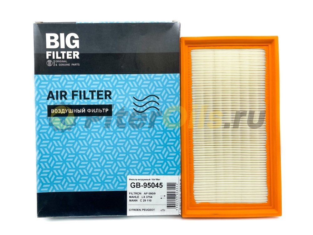 Фильтр воздушный BIG FILTER GB95045 (C29110) CITROEN Jumpy III/ Traveller/ Zafira Life 2.0 BlueHDi  
