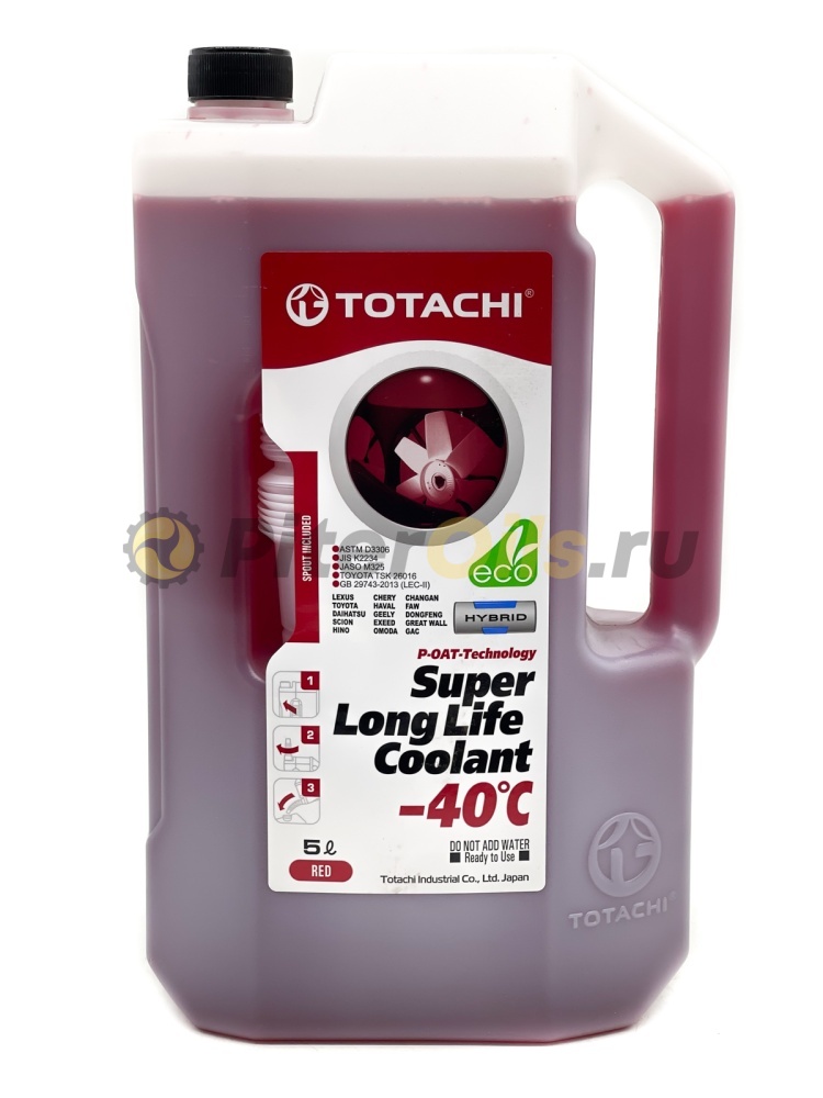 TOTACHI SUPER LONG LIFE COOLANT Red -40C 5л жидкость низкозамерзающая 41805