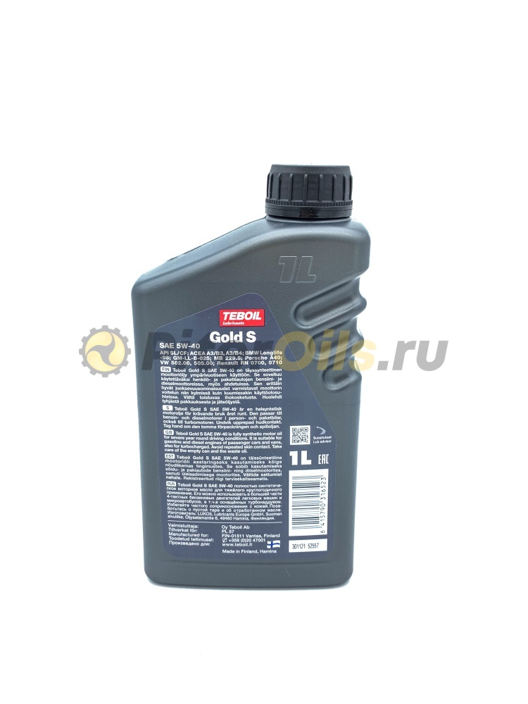 Teboil GOLD S 5W40 ACEA A3/B4 API SL/CF 1л 031652