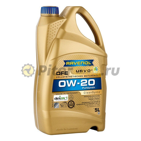 RAVENOL моторное масло DFE SAE 0W-20 (5л) 4014835853799