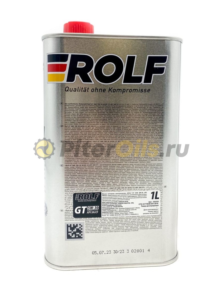 Rolf GT 5w30 SN/CF (1л) металл 322233