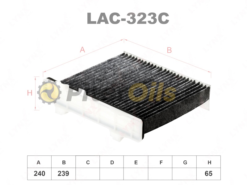 LYNXauto Фильтр салонный угольный LAC323C (K1273A, CUK2230, GB9965/C)