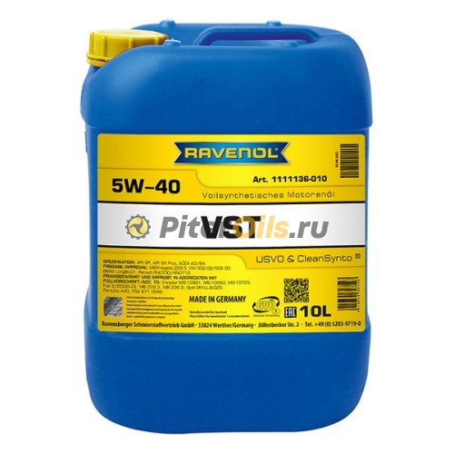 RAVENOL моторное масло VST SAE 5W-40 (10л) 4014835790148