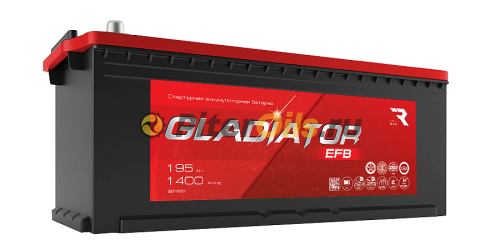 Аккумулятор GLADIATOR EFB 195Ah 1400А пр. пол (- +) 513x223x223