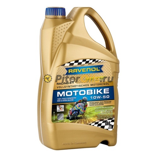 RAVENOL моторное масло Racing 4-T Motobike SAE 10W-50 (4л) 4014835864962