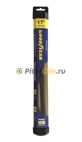 Бескаркасная щетка стеклоочистителя Goodyear FRAMELESS 17"/43 cm всесезонная, MULTICLIP GY000417