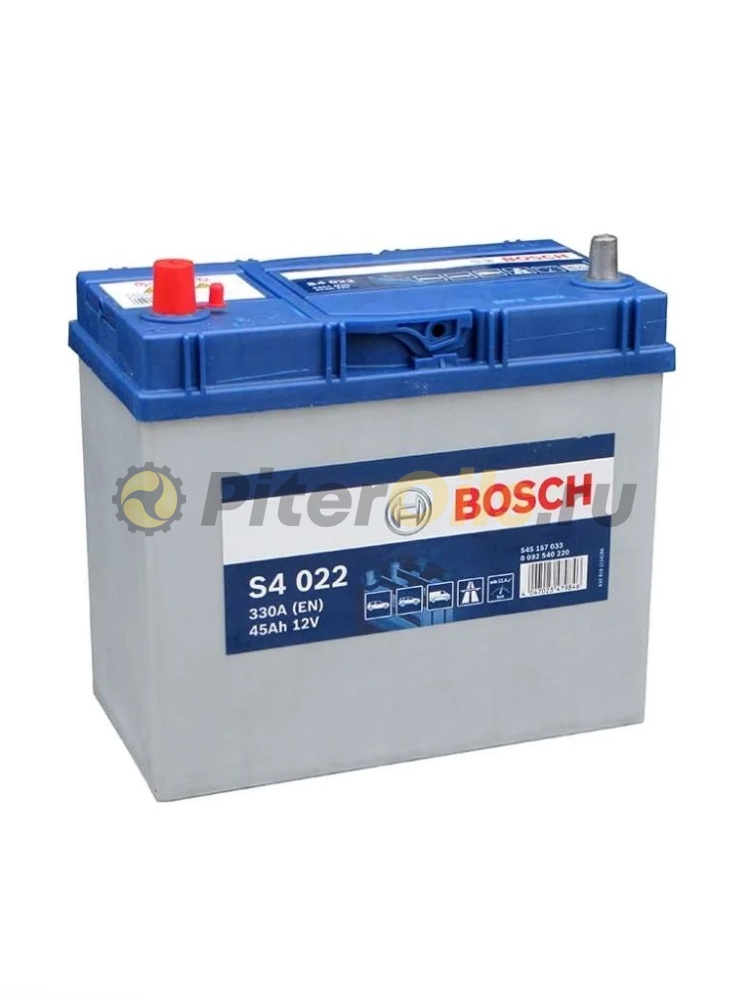 Аккумулятор BOSCH Silver S4 022 45 А/ч 330А 238x129x227 545 157 033 (+ -)