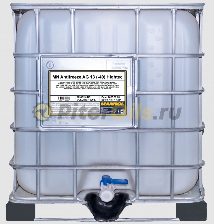 Mannol Antifreeze MN AG13 -40 (1000л) MN4013-IBC