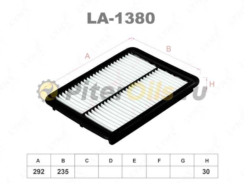 LYNXauto Фильтр воздушный LA1380 (C3033, 281133E000, AP182/5)