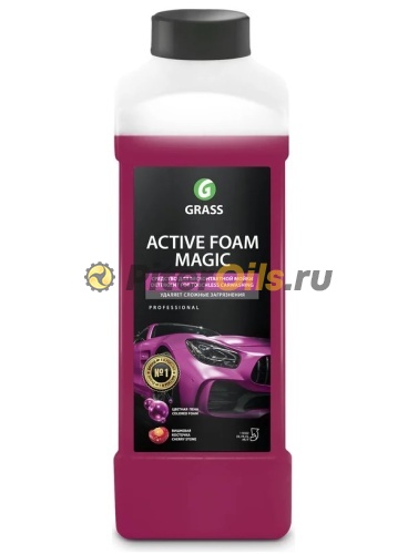 GRASS Автошампунь Active Foam Magic для бесконтактной мойки розовая пена 1л 110322