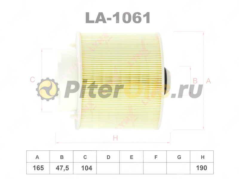 LYNXauto Фильтр воздушный LA1061 (C17137/1X, SB2136, AR371/3)