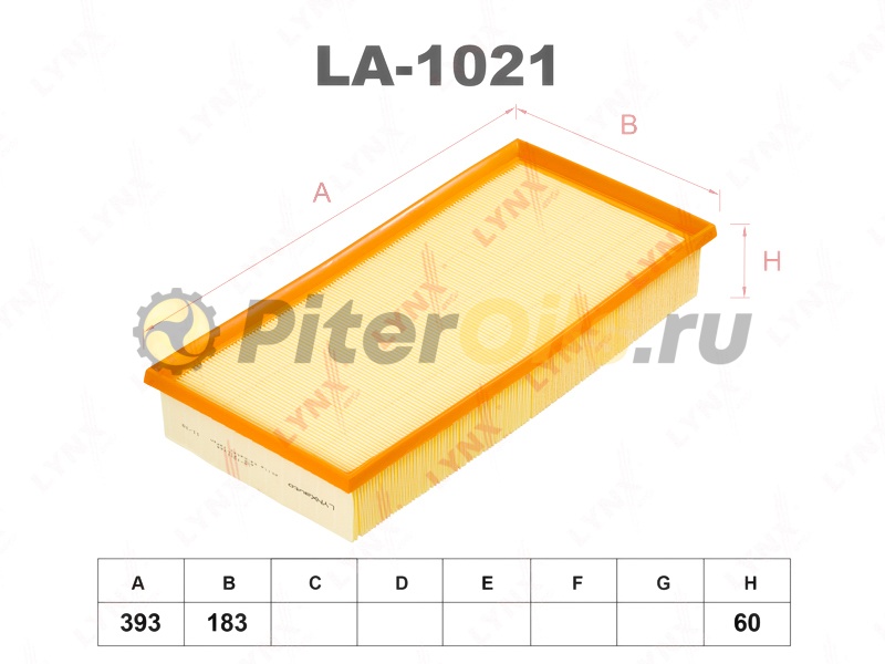 LYNXauto Фильтр воздушный LA-1021 (C39219, C39002, C39201)