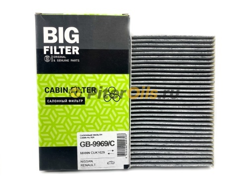 Фильтр салонный угольный BIG FILTER GB9969/C (CUK1629)