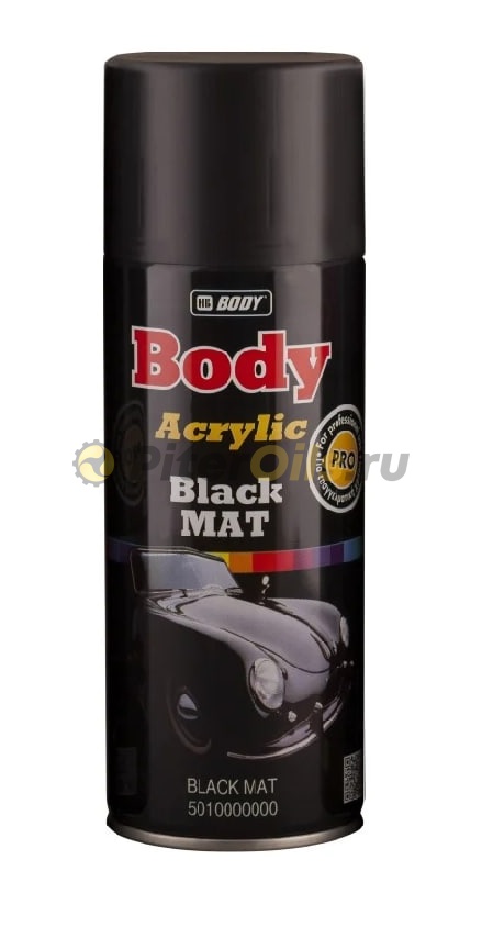 BODY Краска акриловая (черная матовая) аэрозоль (0,4л) 5000000000
