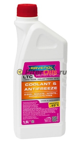 Антифриз RAVENOL LTC Protect C12++ Premix -40C (готовый) (1.5л) 4014835756113