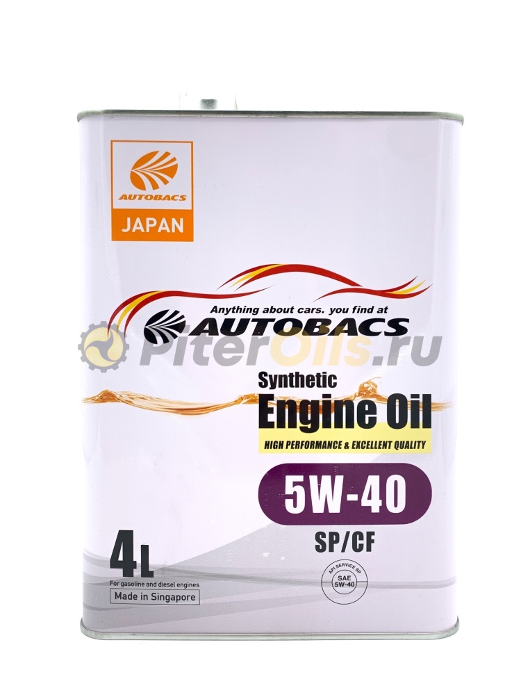AUTOBACS Engine Oil Synthetic 5W40 SP/CF (4л) A00032432
