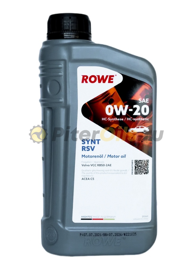 Rowe HIGHTEC SYNT RSV SAE 0W-20 (1л) 20260-0010-99