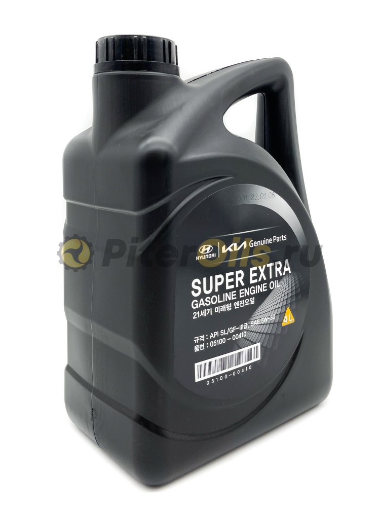 Купить Синтетические - HYUNDAI/KIA Super Extra Gasoline 5W-30 (4л) 0510000410 | PiterOils