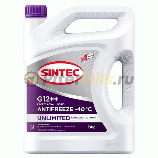 Антифриз Sintec UNLIMITED G12++ фиолетовый (5кг) 803584