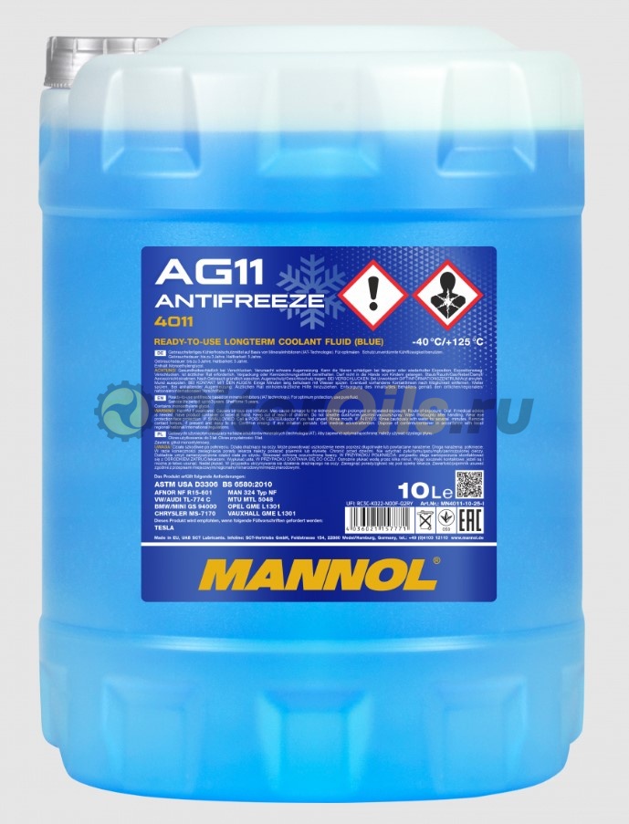 Mannol Antifreeze MN AG11 -40 (10л) 2045