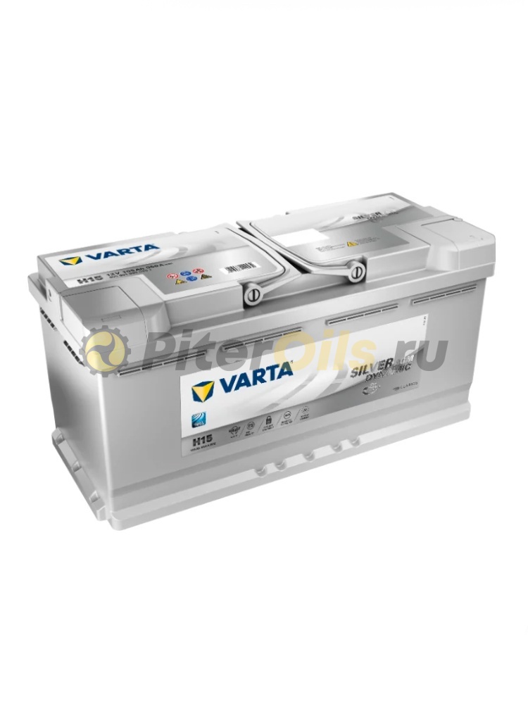 Аккумулятор VARTA Silver Dynamic AGM H15 105А/ч 950A 394x175x190  (- +) 605901095