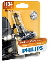 PHILIPS 9006PRB1 Лампа галогеновая HB4 Vision +30% 12V 55W P22d B1