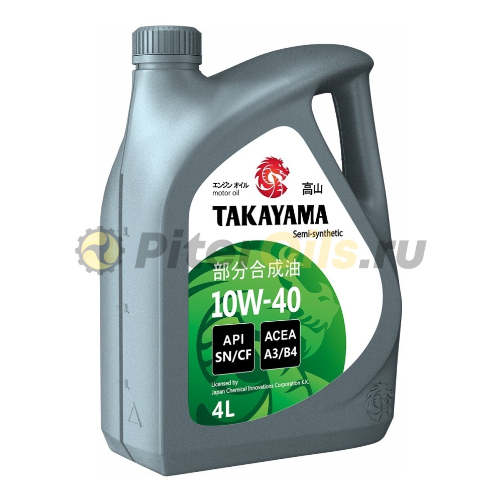 Масло TAKAYAMA SAE 10W40 API SN/CF 4л пластик