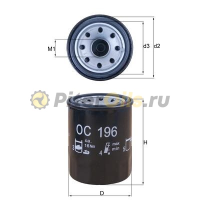 Фильтр масляный KNECHT OC196 (W610/3, MZ690115)