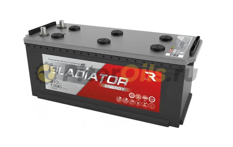 Аккумулятор GLADIATOR Energy 210Ah 1390А об. пол (+ -) 513x223x223
