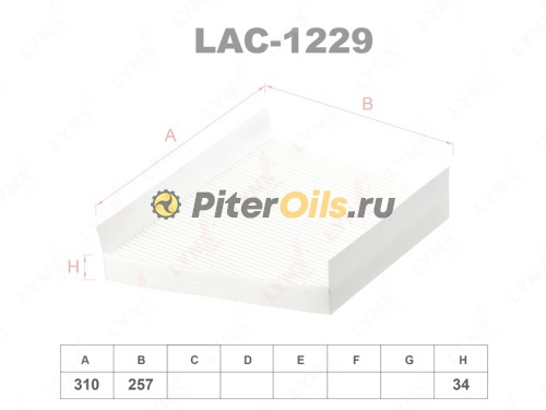 LYNXauto Фильтр салонный LAC1229 (CU3172)