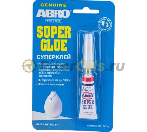 ABRO Суперклей 3г SG747R