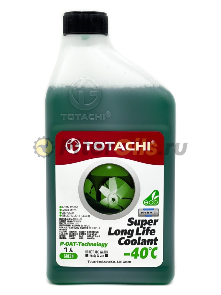 TOTACHI SUPER LONG LIFE COOLANT Green -40C 1л жидкость низкозамерзающая 41601