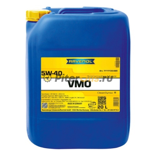 RAVENOL моторное масло VMO SAE 5W-40 (20л) 4014835723825