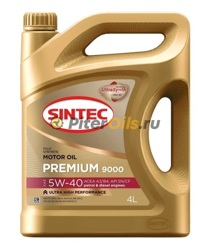 Sintec Premium 9000 5W40 ACEA A3/B4 (4л) 600107