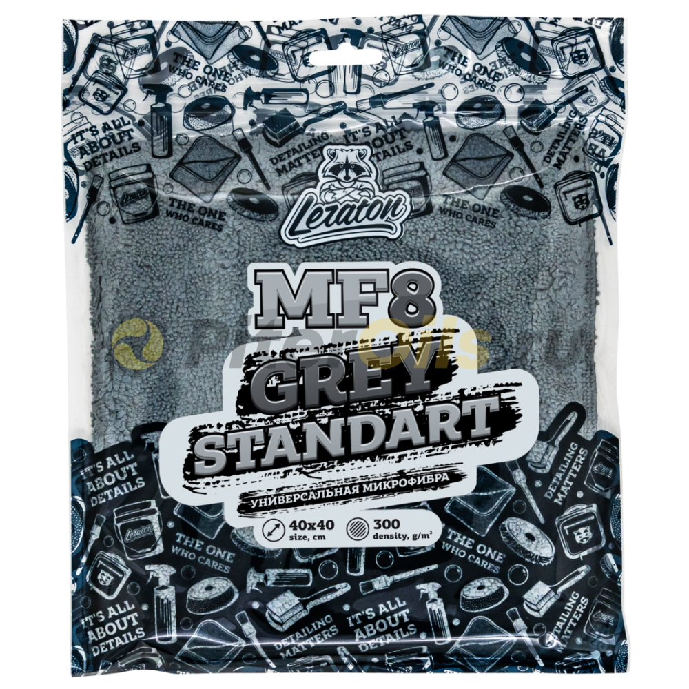 LERATON Микрофибра GREY STANDART  40x40 300 гр/м2 MF8 