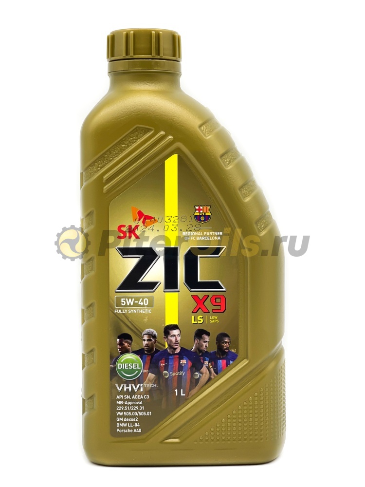 ZIC X9 LS DIESEL 5w40 API SN (1л) 132609