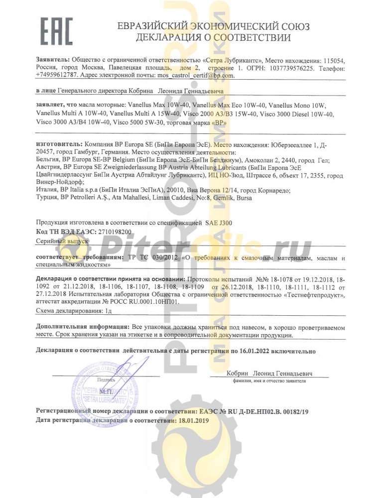 BP Visco 5000 5w30 (1л) 15806F