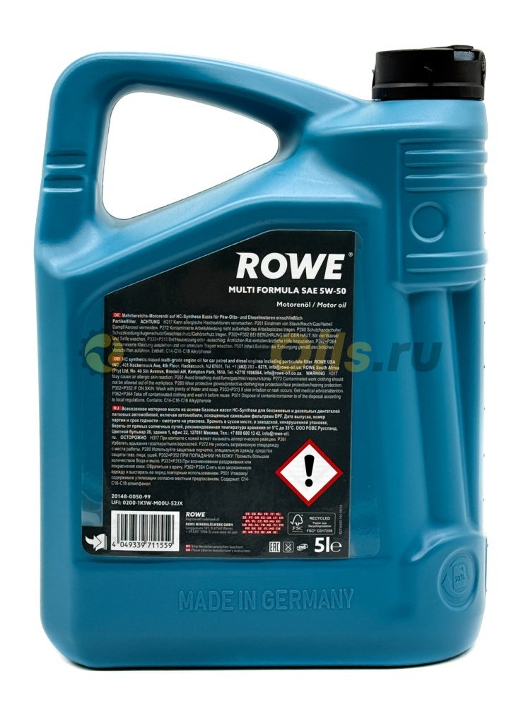 Rowe HIGHTEC MULTI FORMULA 5W-50 (5л) 20148005099