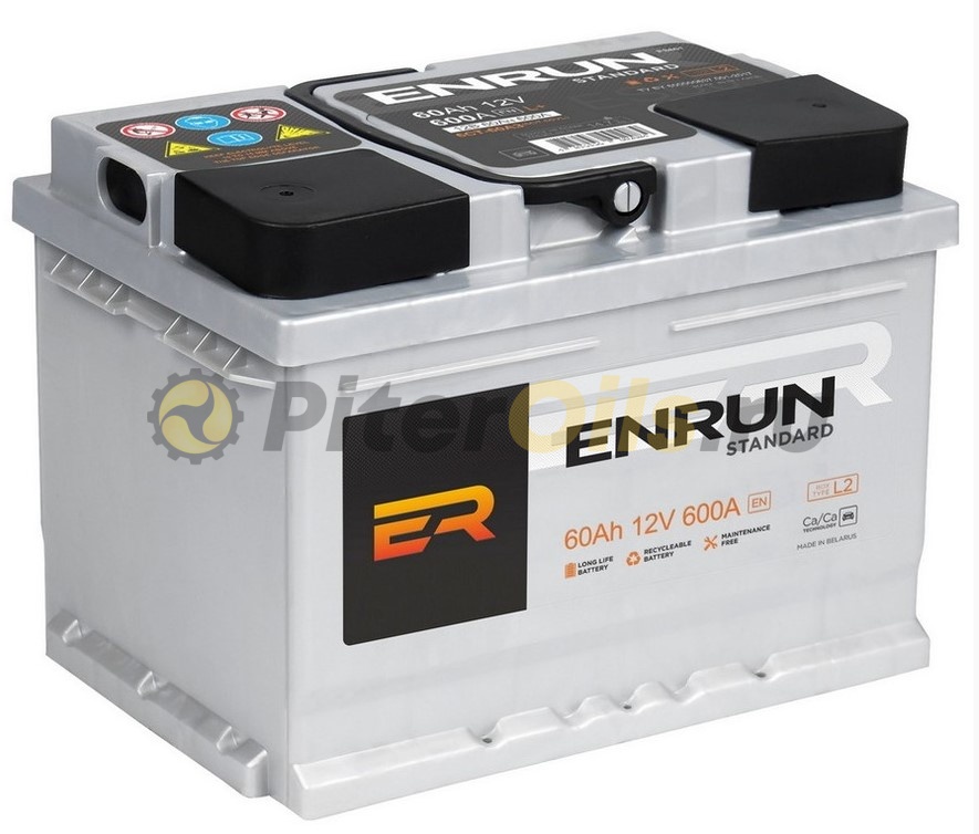 Аккумулятор ENRUN ES601 60Ah 600А пол обр (- +) 242x175x190
