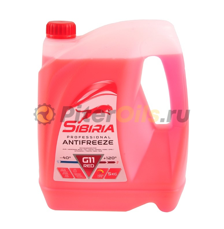 Sibiria Антифриз ОЖ-40 G-11 красный 5кг 800163